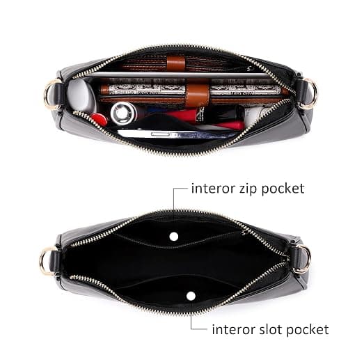Shoulder Bag for Women Y2K Handbag PU Leather Classic Clutch Small Black 90s Purse thumbnail 4