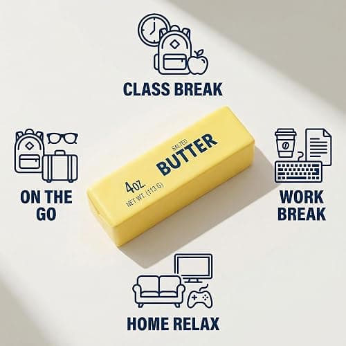 Slow Rising Butter Squishy - 2 Pack Realistic Wet Soft Butter Stick Squishy Toys, Stress Relief Fidget Toys for Adults, Squeeze Desk Decor Gifts thumbnail 4