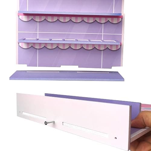 AUFGELD Display Shelf Compatible with Funko Bitty Kitty Series, Kitty Bow Design Organizer for Bitty Pops, Wallmountable Cute Bow Shape Shelf for Bitty Pop thumbnail 6