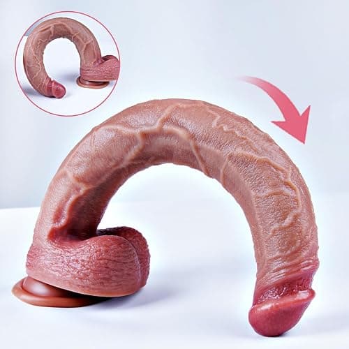 42cm Extra Long Dildo, Realistic Giant Anal Dildo, Soft Dual-Density Silicone Dildo, Huge Dildo, Powerful Suction Cup, XXL Large Dildo, Thick G-Spot Dildo Sex Toy, Suitable for Women/Men/Couples thumbnail 3