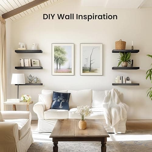 black floating shelves thumbnail 2