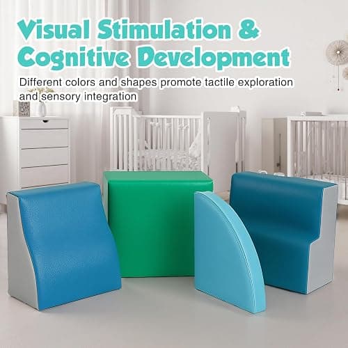 TODIBY 4-Pieces Climbing Toys for Toddlers: PU Leather - Soft Play Climbing for Toddlers - Foam Climbing Blocks for Crawling and Sliding Indoor Playground for Kids thumbnail 7