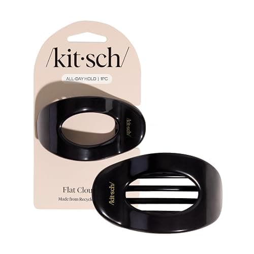 Kitsch Recycled Plastic Medium Flat Cloud Clip - Black - Image 1