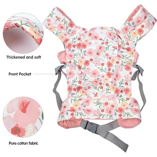 Reborn Baby Doll Carrier Realistic Newborn Baby Dolls Carrier for Little Girls Pink Lightweight Easy Worn thumbnail 6