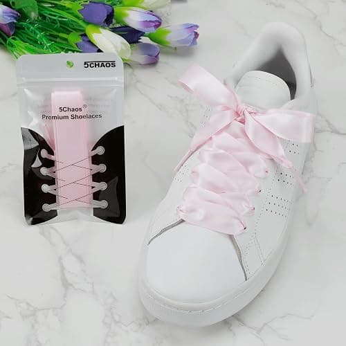 5Chaos Satin Ribbon Shoelaces for Fun, 3/4" Wide Shoe Laces 1 Pair thumbnail 2
