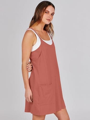 ANRABESS Women Athletic Dress Summer Tennis Workout Active Sports Mini Romper Dress Built in Shorts Travel Vacation Clothes thumbnail 4