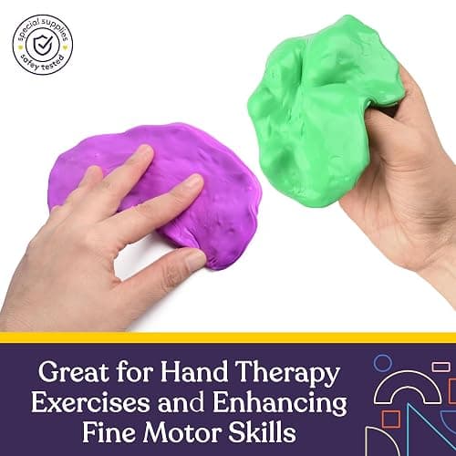 Special Supplies Therapy Putty for Kids and Adults - Resistive Hand Exercise Stress Relief Therapy Putty Kit, Set of 6 Strengths, 3 Ounces of Each Putty thumbnail 5