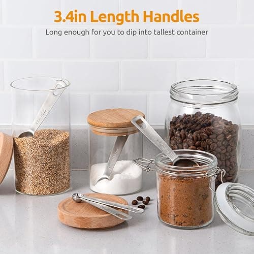 U-Taste Teaspoon Tablespoon Measuring Spoons: 18/8 Stainless Steel Measure Scoop Set of 5, 1/4 TSP, 1/2 TSP, 1 TSP, 1/2 TBSP & 1 TBSP, Metal Kitchen Measurement Utensil for Dry and Liquid Ingredients thumbnail 2