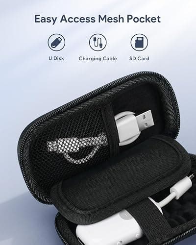 Hard Case for AirFly SE/Pro V2/Pro/Duo, Avantree Relay/1Mii Bluetooth Wireless Transmitter Receiver, Portable Airplane Travel Carrying Case Bag for USB Cable, Adapter, Memory Cards, U Disk(Only Case) thumbnail 5