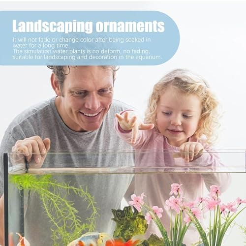 Balacoo 2 Pcs Pink Fish Tank Decor: Plastic Realistic Aquarium Plants, Silk Aquarium Plants for Betta Fish Tank Landscaping Decorations (Pink, 8.3 Inch) thumbnail 5