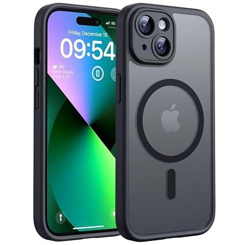 TOCOL Magnetic for iPhone 13 Case, Upgraded Full Camera Protection, Fit for MagSafe, Rugged Phone Case for iPhone 13 6.1 Inch, Drop Protection, Anti-Scratch, Black - Image 1