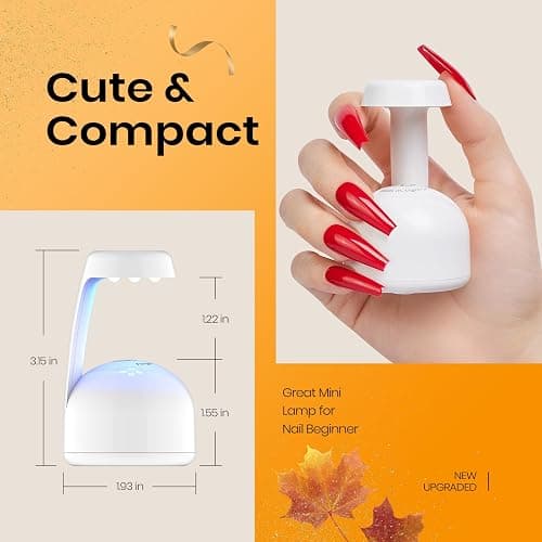Beetles Mini Uv Light for Gel Nails Flash Curing Innovative with Smart Sensor for Easy and Fast Extension System, Portable Manicure Uv Led Light for Gel Nail Polish Diy thumbnail 6