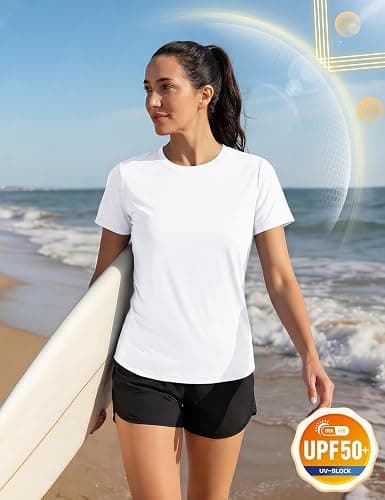 TACVASEN Women's Short Sleeve Workout Shirts UPF 50+ Sun Protection Quick Dry Athletic Tops for Running Gym Tee thumbnail 5