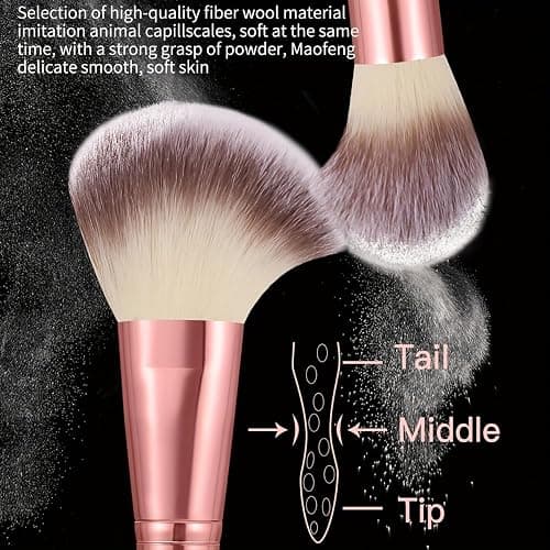HGHDBT 70Pcs Pink Makeup Brushes Set Professional Makeup Kit Multi-functional Makeup Tool Set with Case Facial Makeup Accessories, Foundation Makeup Brush Kit Eye and Face Make up Brushes & Tools - Pink thumbnail 2