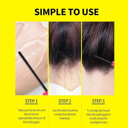 Hair Wax Stick for Kids - Clear Hair Mascara for Flyaway hair - Hair Finishing Stick - hair Gel stick for Kids & Aldults - Long Lasting Hair Styling Cream - Flyaway hair Tamer Natural, Not-Greasy thumbnail 2