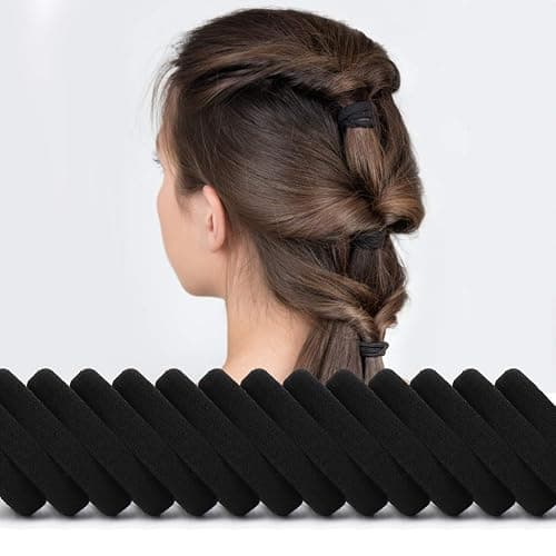 100PCS Large Cotton Ponytail Holders, Seamless Hair Ties, Elastics Hair Bands No Damage for Thick, Heavy and Curly Hair, 2 Inch Diameter by BAOLI thumbnail 5