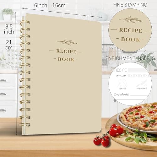 Perfect Blank Recipe Book-Recipe Book to Write in Your Own Recipes,Hardcover Personal Blank Recipe Book, Recipe Notebook Hold 144 Exclusive Formula Recipes (Oat) thumbnail 4
