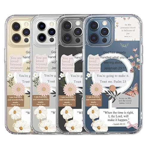 Mlahiotte Magnetic for iPhone 17 Pro, Compatible with Magsafe, Christian Quotes Collage Phone Case Clear Shockproof Protective Cover for Women Girls thumbnail 7