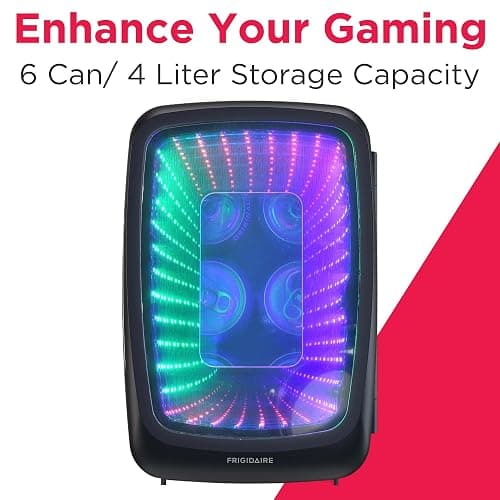 Frigidaire EFMIS179 Gaming Light Up Mini Beverage Refrigerator, Stealth thumbnail 3