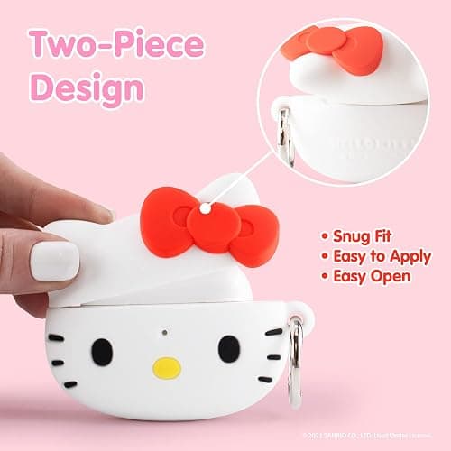 iFace Hello Kitty & Friends Cute Case [ Compatible with AirPods 3rd Gen.] - Silicone Protective Cover [Carabiner Clip Included] [Wireless Charging Compatible Cover] - Hello Kitty thumbnail 5