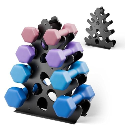 5-Tier | 4-Tier | 3-Tier Dumbbell Rack Only for Home Gym Women Dumbbell Holder with Handle Weight Racks For Free Weights Dumbbell Tower (Dumbbells Not Included) - Image 1