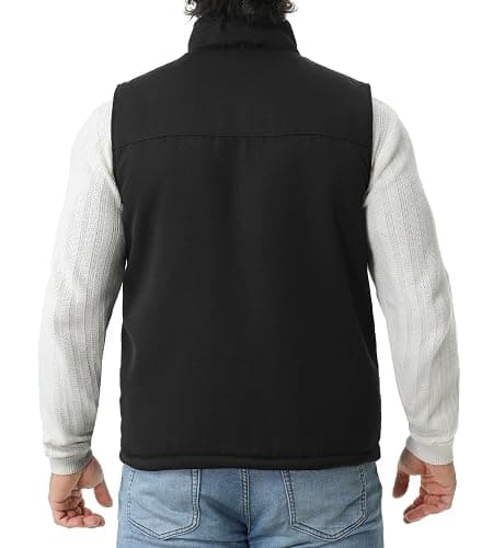 TUAOVA Men's Loose Fit Washed Duck Fleece-Lined Waterproof Workwear Mock-Neck Vest thumbnail 2