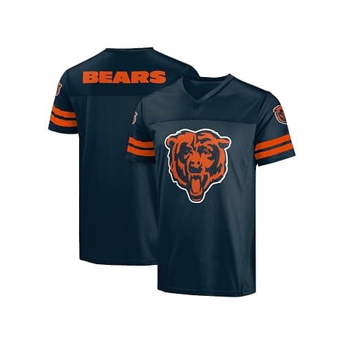 FOCO NFL Men's Officially Licensed Primary Logo Wordmark Game Day Football V-Neck Top - Image 1