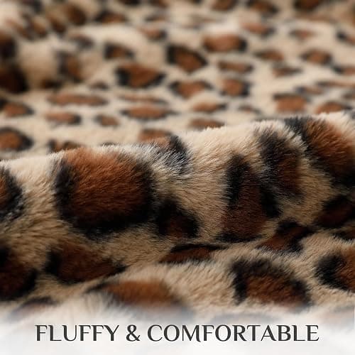 Softalker Cheetah Pillow Covers 18 x 18 Inch, Set of 2, Dense Faux Rabbit Fur Couch Leopard Pillow Cover, Decorative Super Soft Fluffy Cushion Cheetah Pillow Cases for Home Living Room Bedroom, Brown thumbnail 2