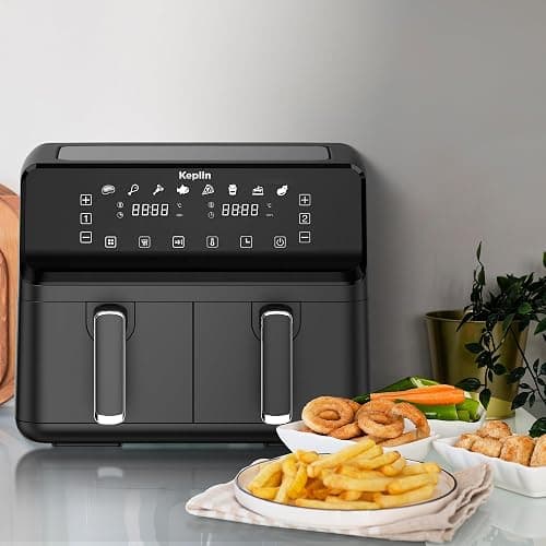 Keplin 9L Dual Zone Air Fryer - 2700W Energy-Saving Cooker with 6 Cooking Functions - Extra-Large Capacity for Healthy Meals - Roast, Bake, Dehydrate, Crisp - Family Size (9L) - 9l thumbnail 2
