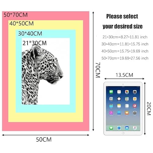 JORCEDI 3er Poster Aesthetic Schwarz Weiß Set,Moderne Wandbilder Schwarz Weiß Leopard Poster,Vintage-Geparden-Dekor,Eklektische Tierwelt für Wohnzimmer, Schlafzimmer, ohne Rahmen (50 * 70cm) thumbnail 6