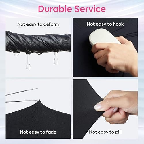 modelones UV Gloves for Gel Manicures, Professional UPF99+ Anti UV Protection Gloves for Gel Nail Lamp (Black) thumbnail 8
