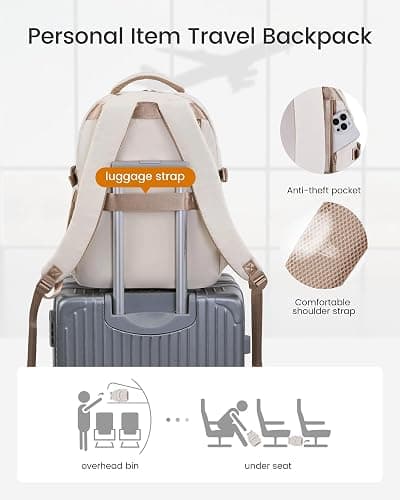 LOVEVOOK Laptop Backpack for Women, 15.6-Inch Work Backpack, Back to School Bookbag for College Student Teen Girls, Casual Personal Item Travel Bag Business Computer Daypack for Teacher Nurse, Gift thumbnail 4
