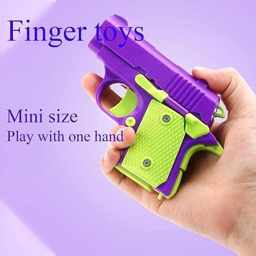 Fidget Gun Toys for Adults, 3D Printed Mini 1911 Small Pistol Toys,A Stress-Relieving Toy Suitable for Relieving ADHD and Anxiety, The Best Gift for Friends (Blue White) thumbnail 5