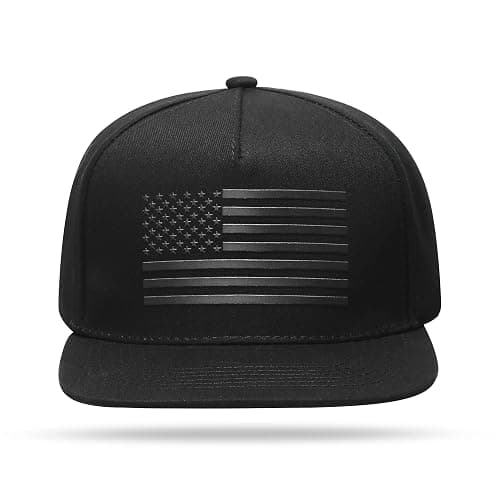 UALON Baseball Cap, Snapback Trucker Hat for Men & Women with American Flag and Adjustable, Breathable Mesh, Flat Bill Hats thumbnail 3