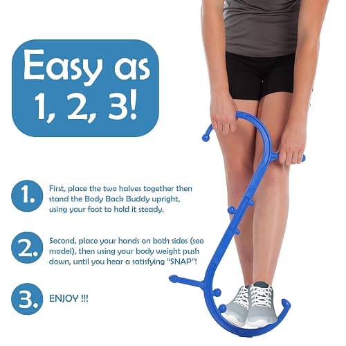Body Back Buddy Classic USA Made Handheld Full Body Massage Cane Pressure & Trigger Point Massage Tool for Deep Tissue Pain Relief - Dual Massage Hooks for Back, Shoulder, Neck. Manual Back Massager thumbnail 3