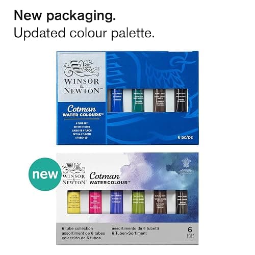 Winsor & Newton Cotman Watercolor Paint Set, 6 Colors, 8ml (0.27-oz) Tubes thumbnail 3