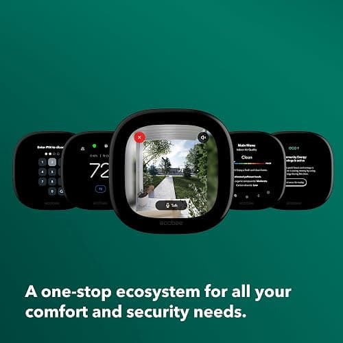 ecobee Smart Thermostat Premium with Smart Sensor and Air Quality Monitor - Programmable Wifi Thermostat - Works with Siri, Alexa, Google Assistant, Black thumbnail 4