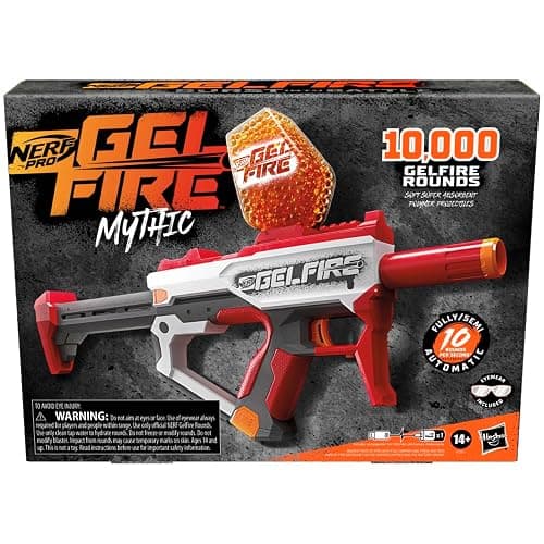 Nerf Pro Gelfire Mythic Full Auto Blaster & 10,000 Gelfire Rounds, 800 Round Hopper, Rechargeable Battery, Eyewear, Ages 14 & Up thumbnail 4