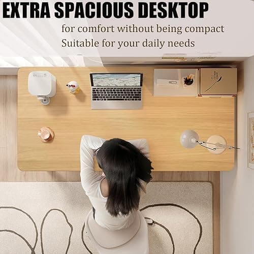 XUEGW Modern Computer Desk Simple Style Study Table for Home Office, Wooden Writing Desks PC Table for Bedroom,80 * 50cm thumbnail 3