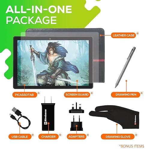 PicassoTab X Drawing Tablet • No Computer Needed • Drawing Apps & Tutorials • 4 Bonus Items • Stylus Pen • Portable • Standalone • 10 Inch Screen • Best Gift for Beginner Digital Graphic Artist • PCX thumbnail 5