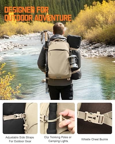 Zurligi Vacuum Backpack for Travel with Mini Pump, Expandable Vacuum Seal Compression Backpack, Space-Saving Daypack,TSA-Lock (Vacuum Pro, Beige) thumbnail 8