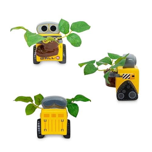 Silver Buffalo Disney Pixar Wall-E 4-Inch Ceramic Mini Planter with Artificial Succulent | Cute Small Flower Pot, Faux Indoor Plant for Desk Shelf thumbnail 3