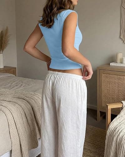 Cioatin Women Basic Solid Cap Sleeve Size Small thumbnail 3