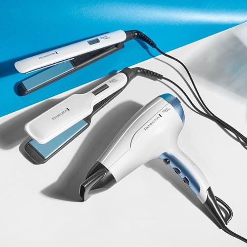 Remington Shine Therapy Wide (45mm) Floating Plate Hair Straightener with Advanced Ceramic coating infused with Moroccan Argan Oil for sleek & smooth glide, 9 settings 150°C–230°C, S8550 thumbnail 3