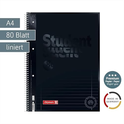 BRUNNEN Collegeblock Premium Student Colour Code | A4, Lineatur 27, 80 Blatt, onyx thumbnail 2
