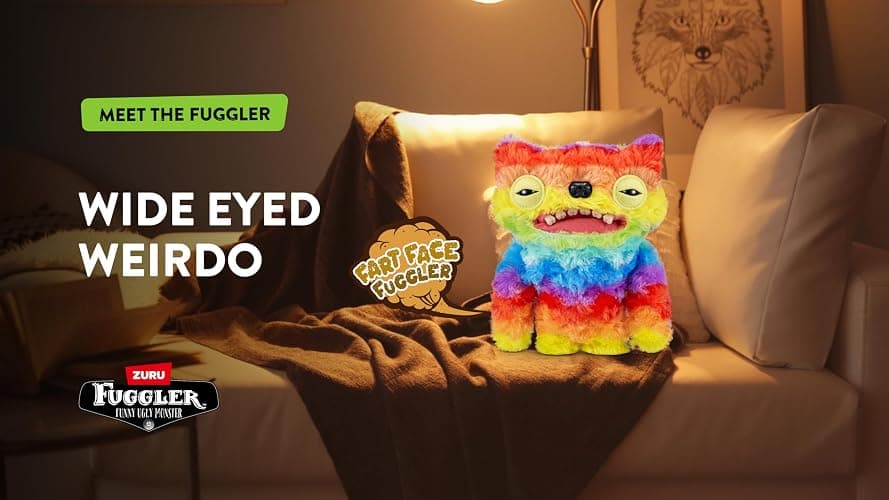 Fuggler Fart Face 9-inch Assortment Series 1 (Wide Eyed Weirdo – Multi) by ZURU, Funny Ugly Monster Plush Toy thumbnail 6