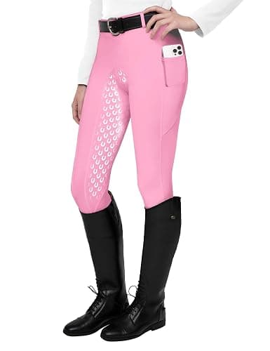 FitsT4 Sports Women's Full Seat Riding Tights Active Silicon Grip Horse Riding Tights Equestrian Breeches - Image 1