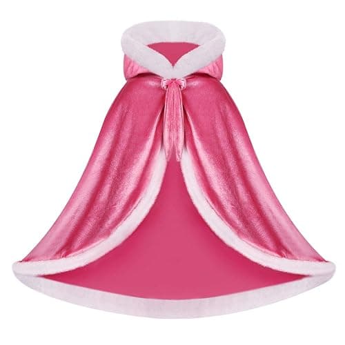 visofayo Girls Dress Up Hodded Cape Toddler Costume for Princess Cloaks thumbnail 2