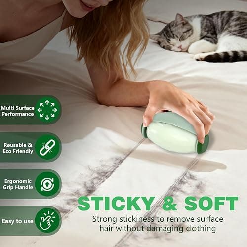 Reusable Lint Roller for Pet Hair Extra Sticky, Portable Home Travel Washable Lint Roller (1PCS) thumbnail 6