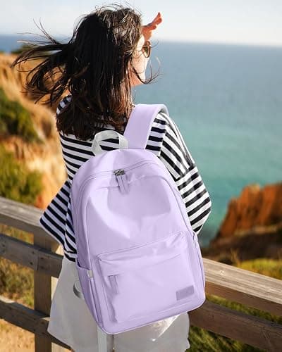 HOMIEE Lightweight Stylish Casual Backpack, Laptop Backpack Water-Resistant Daypack, Travel/School/Casual/Work Backpack (Violet) thumbnail 2